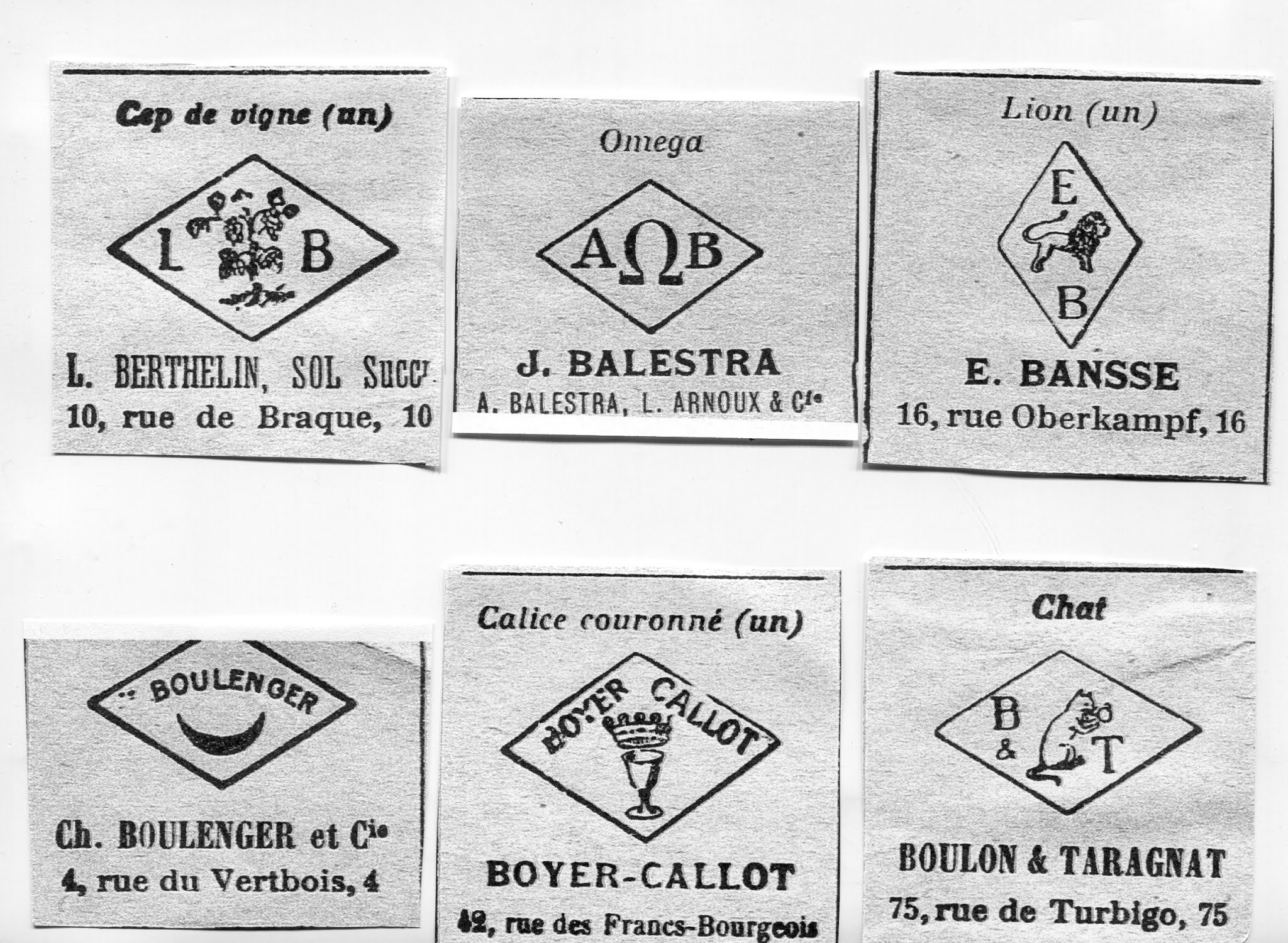Poinçons en 1930