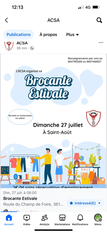 Brocante à Saint-Août (36120) – Place Jean Gaillat