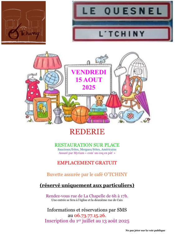 Brocantes à Le Quesnel (80118) – Rue de la Chapelle