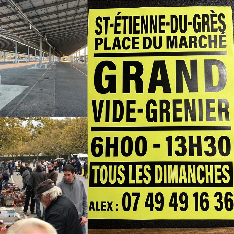 Vide-greniers à Saint-Étienne-du-Grès (13103) – Place du Marché