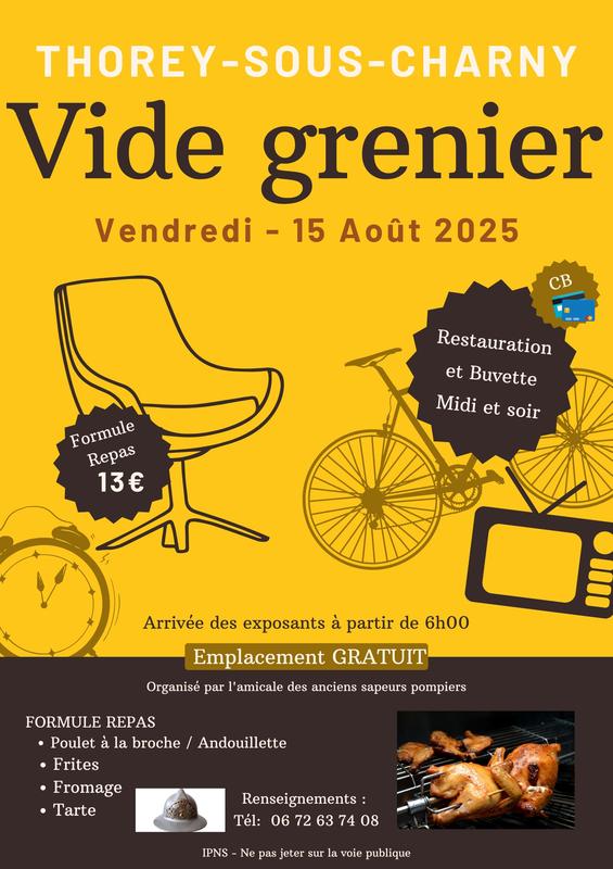 Vide-greniers à Thorey-sous-Charny (21350) – Place de l'Église