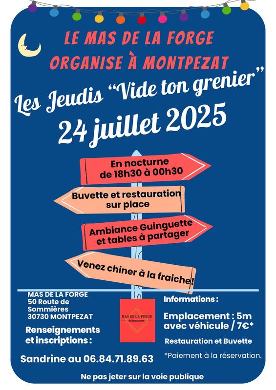 Vide-greniers à Montpezat (30730) – 50 rue de Sommières