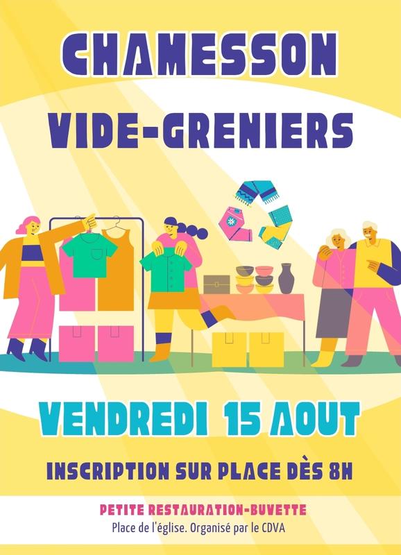 Vide-greniers à Chamesson (21400) – Place Edmond Tridon