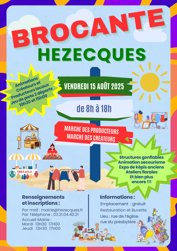 Vide-greniers à Hézecques (62310) – Rue de l'Église