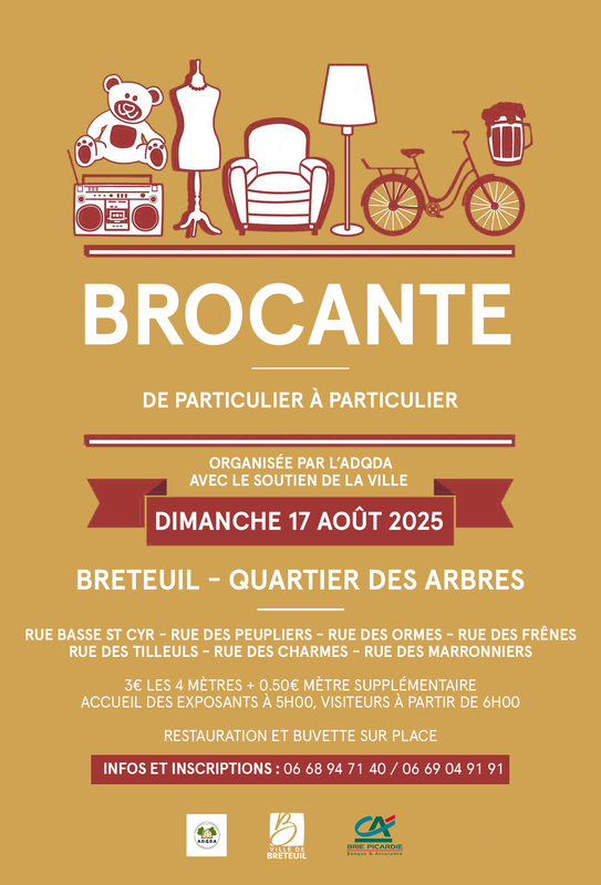 Brocantes à Breteuil (60120) – 1 rue des tilleuls