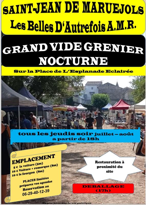 Vide-greniers à Saint-Jean-de-Maruéjols-et-Avéjan (30430) – 24 route Nationale