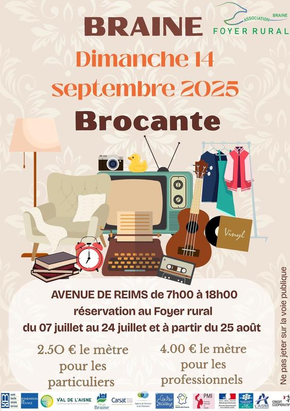 Brocantes à Braine (02220) – Avenue de Reims