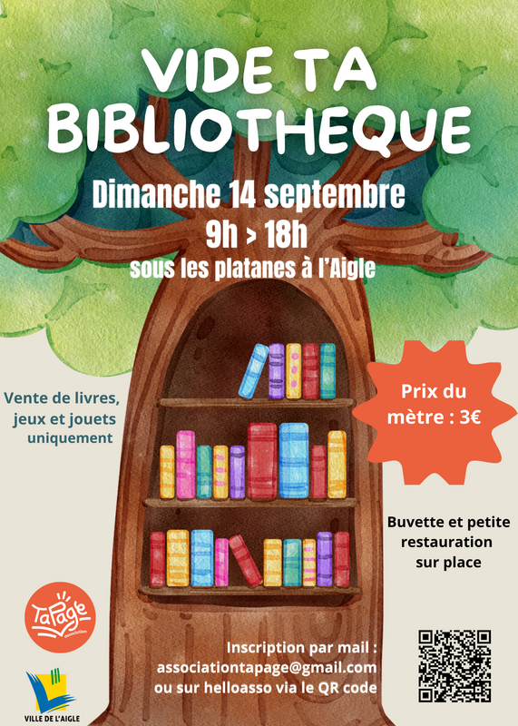 Bourse aux livres à L'Aigle (61300) – sous les platanes