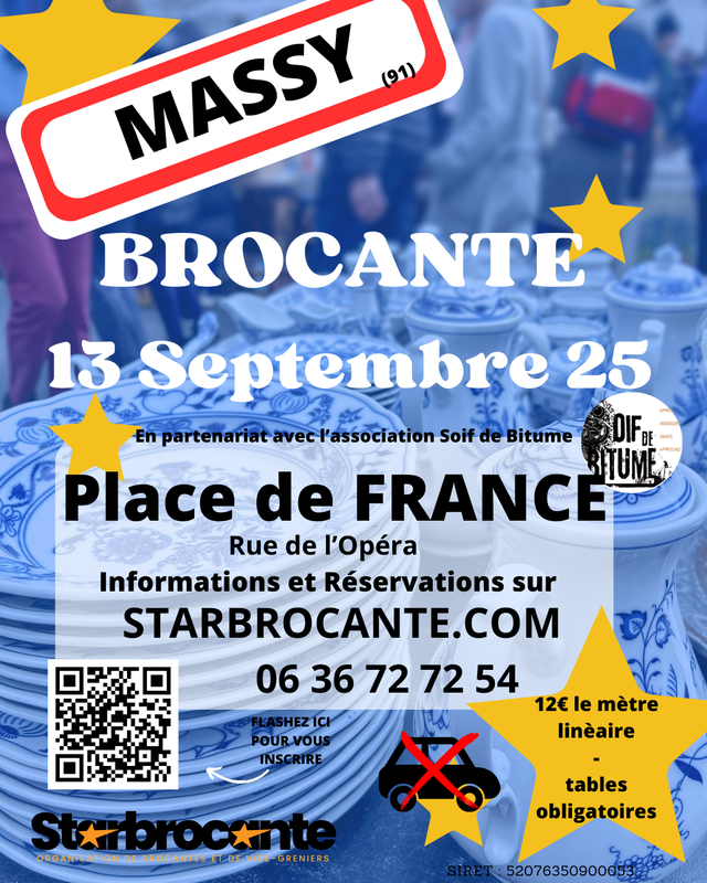Brocantes à Massy (91300) – Rue de l'Opéra