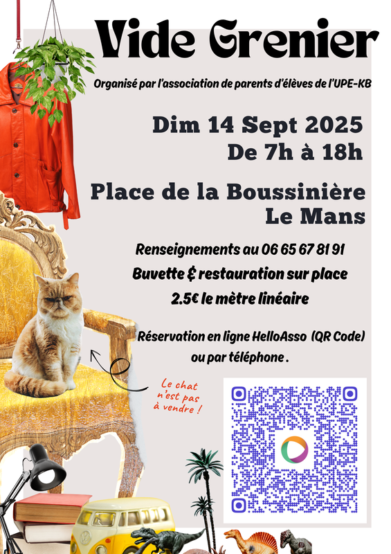 Vide-greniers à Le Mans (72100) – Place Edouard de la Boussinière