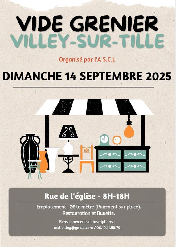 Vide-greniers à Villey-sur-Tille (21120) – Rue de l'Église