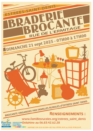 Brocantes à Estrées-Saint-Denis (60190) – Rue de l'ermitage et de francières
