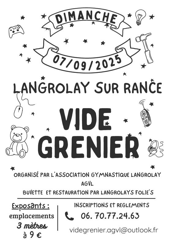 Vide-greniers à Langrolay-sur-Rance (22490) – 1 place François Barbu