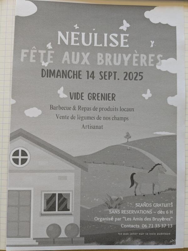 Vide-greniers à Neulise (42590) – D80