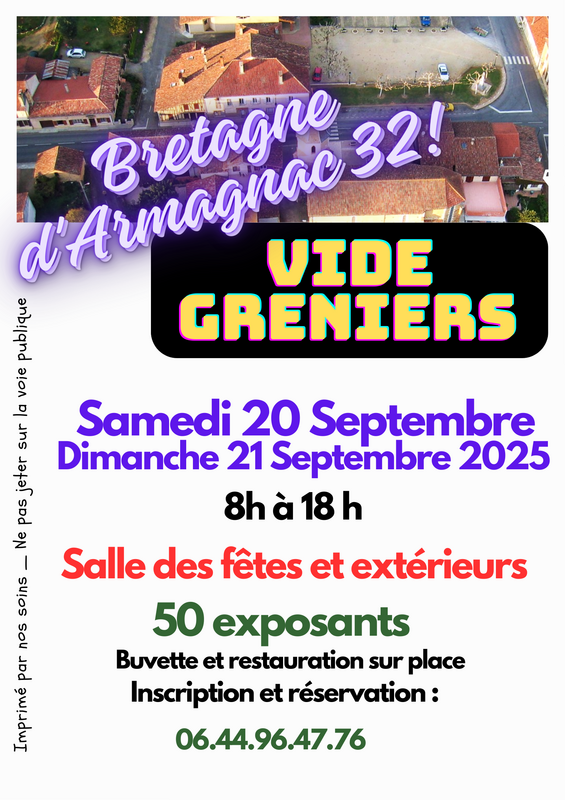 Vide-greniers à Bretagne-d'Armagnac (32800) – 49 rue Principale