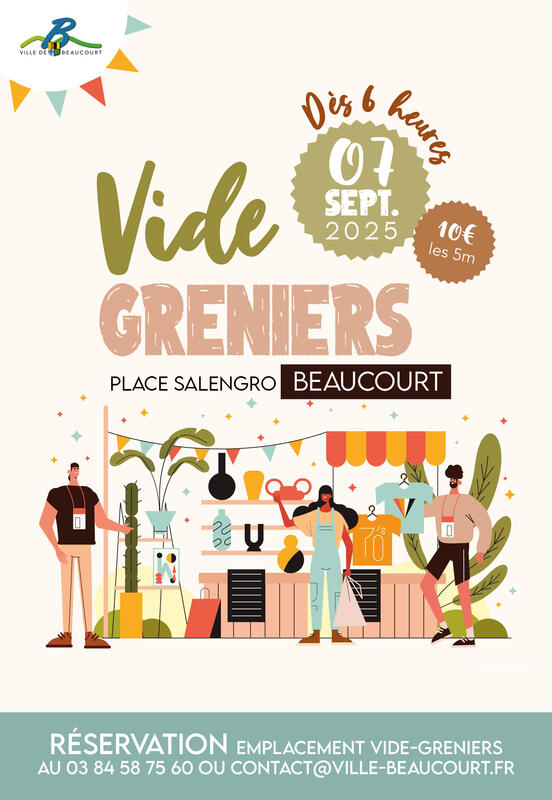 Vide-greniers à Beaucourt (90500) – Place Salengro