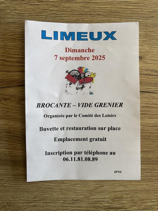 Vide-greniers à Limeux (80490) – Rue René Dufestel