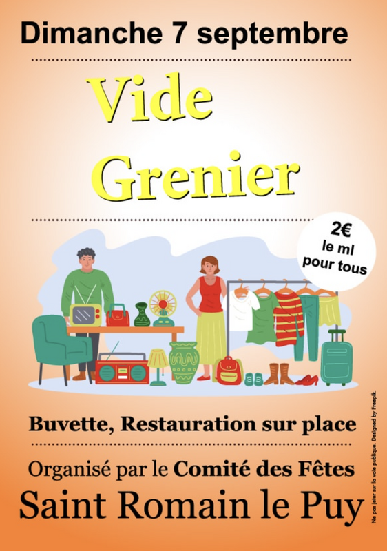 Vide-greniers à Saint-Romain-le-Puy (42610) – Centre ville