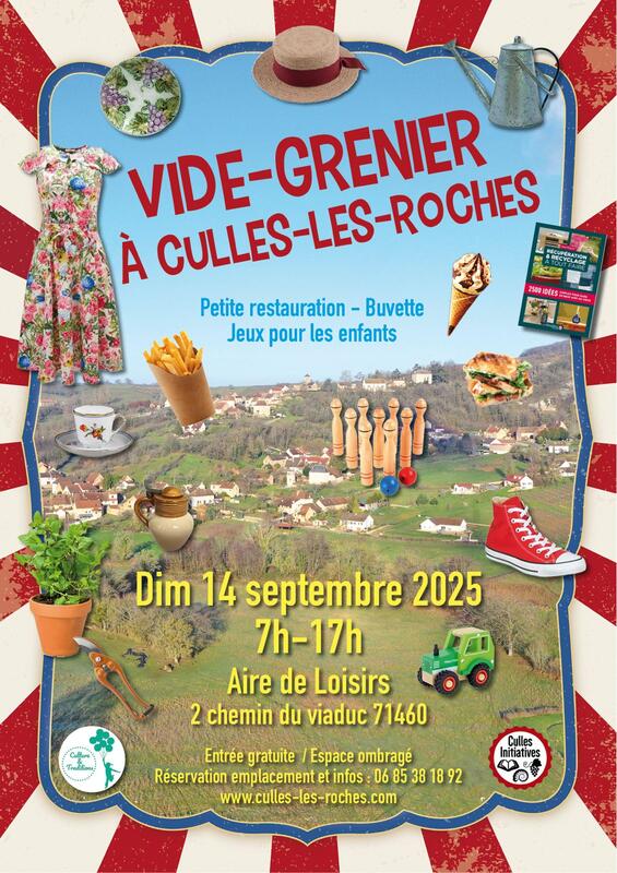 Vide-greniers à Culles-les-Roches (71460) – 2 chemin du Viaduc