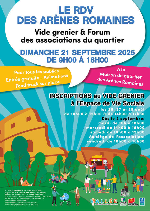 Vide-greniers à Toulouse (31300) – 107 avenue des Arènes Romaines