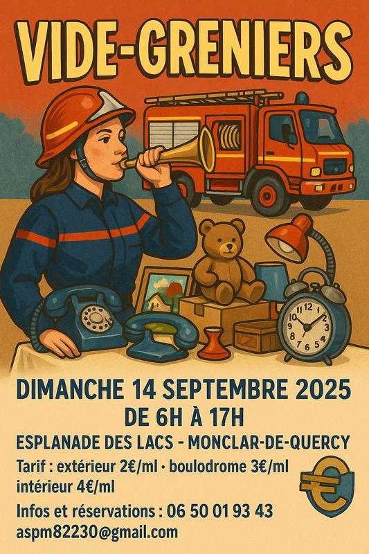 Vide-greniers à Monclar-de-Quercy (82230) – Esplanade du Lac