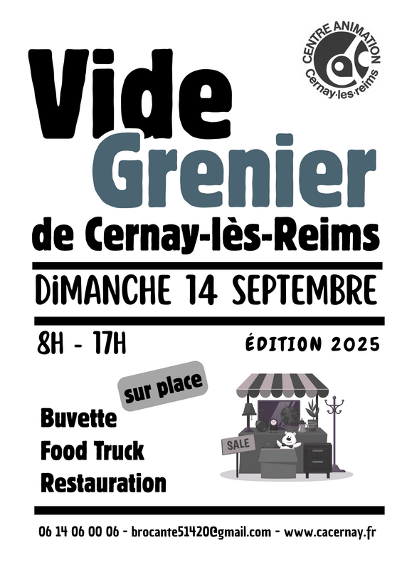 Vide-greniers à Cernay-lès-Reims (51420) – Place de la Republique