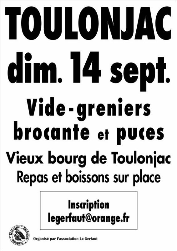 Vide-greniers à Toulonjac (12200) – 99 rue César de Pomairols