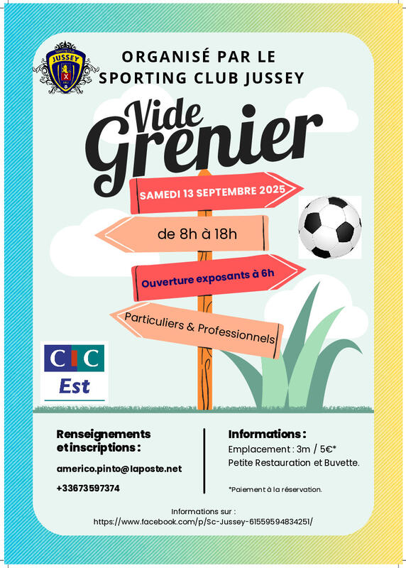 Vide-greniers à Jussey (70500) – Rue du Stade