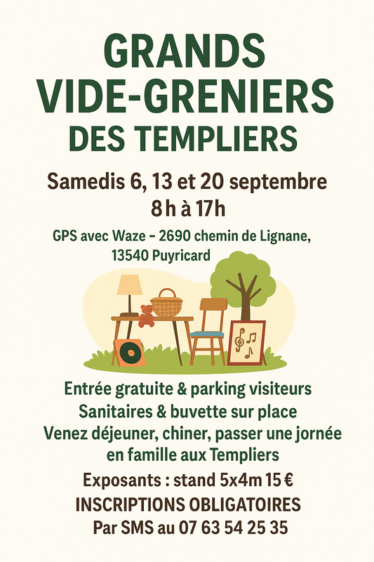 Vide-greniers à Aix-en-Provence (13540) – 2670 chemin de Lignane