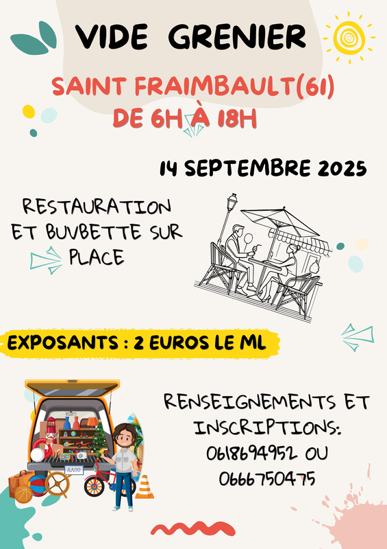 Vide-greniers à Saint-Fraimbault (61350) – Bellefontaine