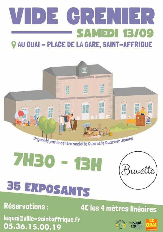 Vide-greniers à Saint-Affrique (12400) – Place de la Gare