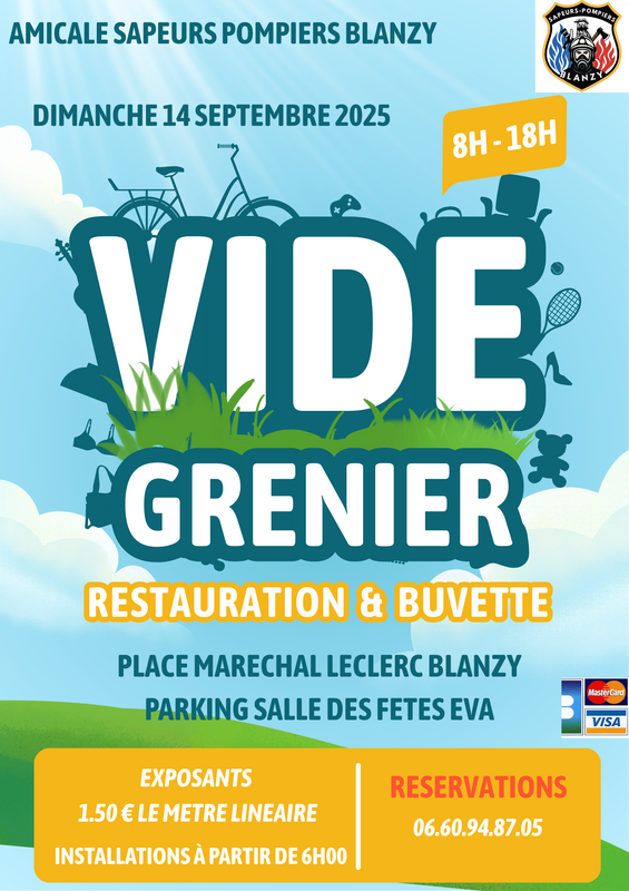 Vide-greniers à Blanzy (71450) – 98 place Maréchal Leclerc