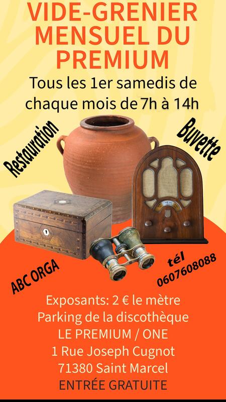 Vide-greniers à Saint-Marcel (71380) – 1 rue Joseph Cugnot