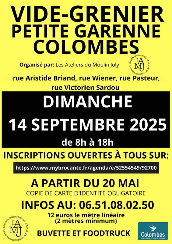 Vide-greniers à Colombes (92700) – Rue Jean Wiener 92700 Colombes