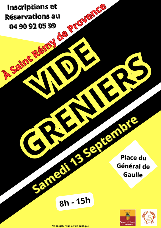 Vide-greniers à Saint-Rémy-de-Provence (13210) – 43 place General de Gaulle