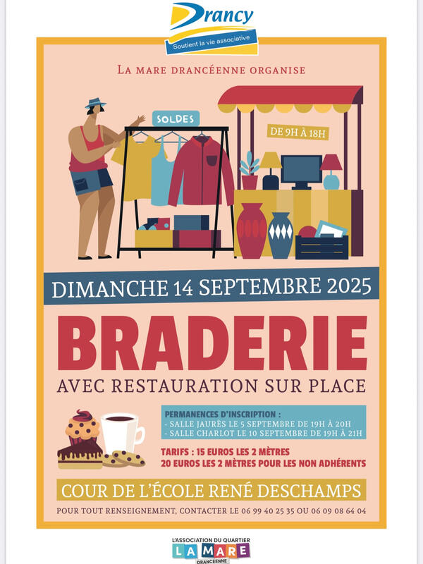 Vide-greniers à Drancy (93700) – 1 rue René Deschamps